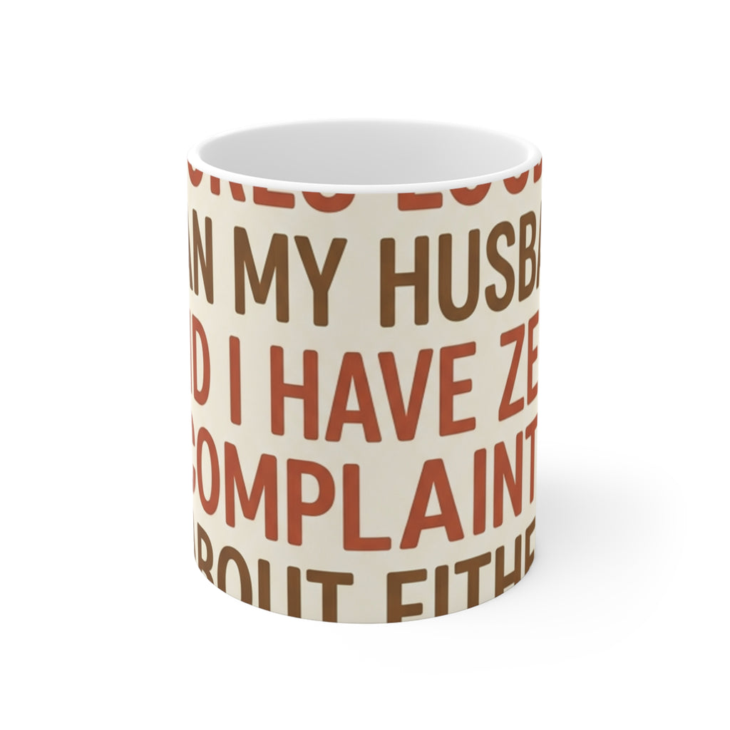 Funny Frenchie Mug - Snores Louder Than My Husband Mug