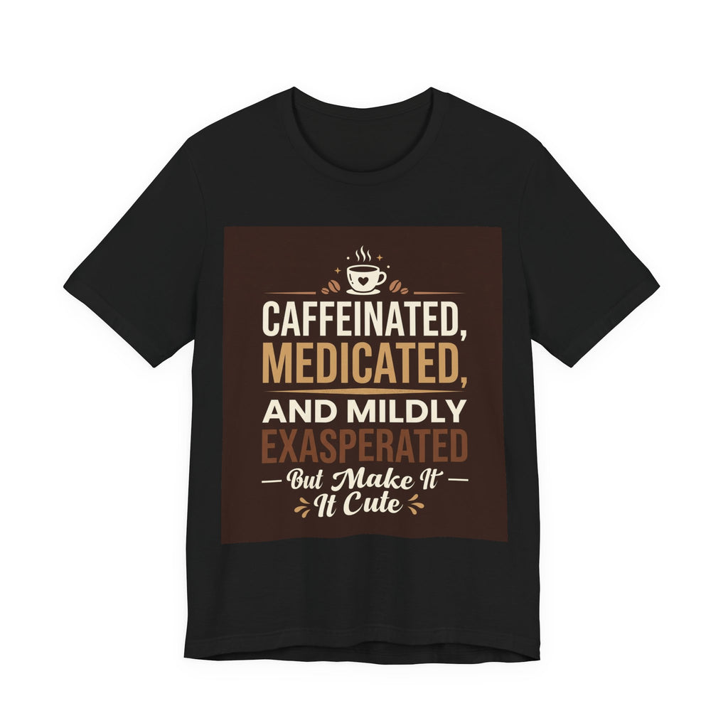 Caffeinated Medicated T-Shirt – Unisex Graphic Tee for Co...