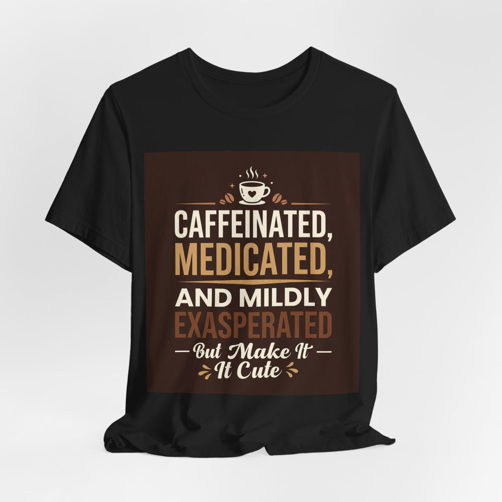 Caffeinated Medicated T-Shirt – Unisex Graphic Tee for Co...
