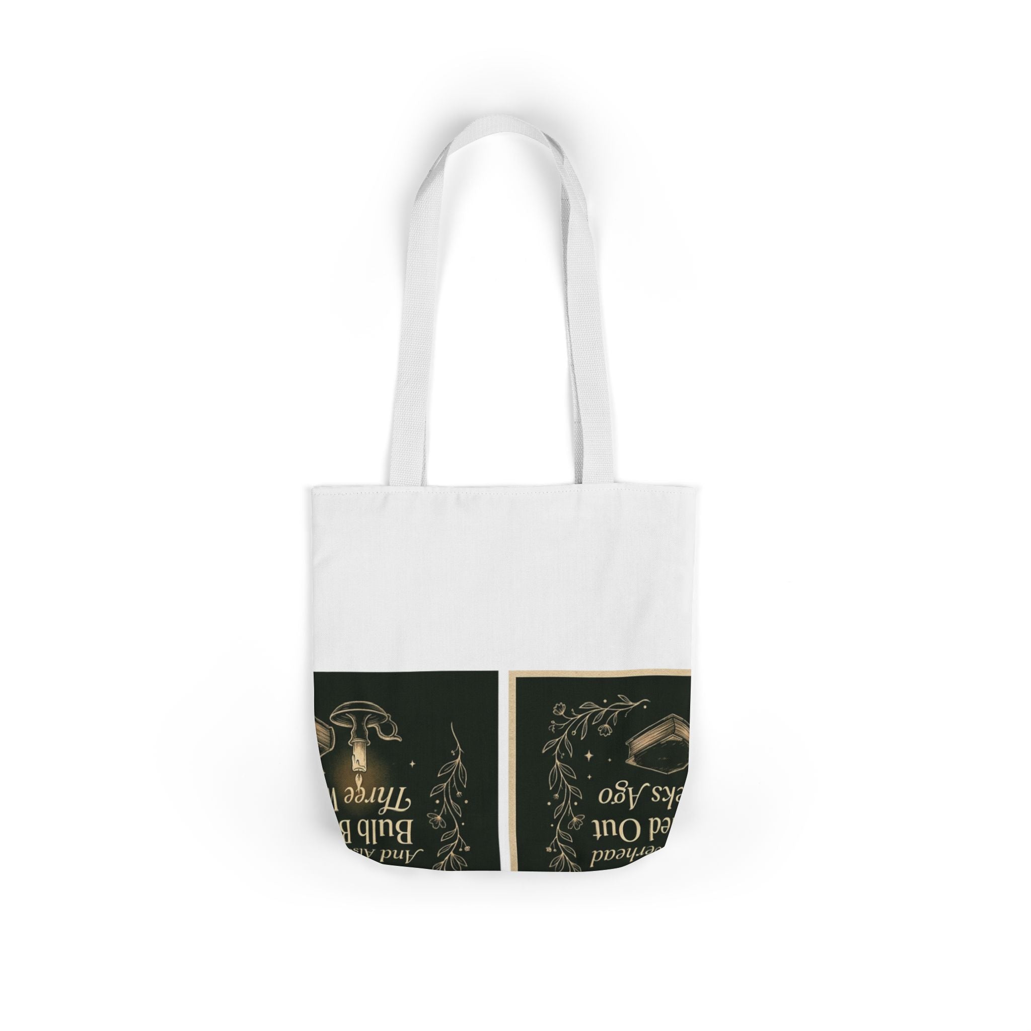 Cottagecore Tote Bag – She Reads By Candlelight Quote Can...