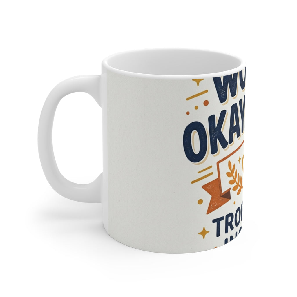 World's Okayest Dad Mug - 11oz Ceramic Gift for Father's Day