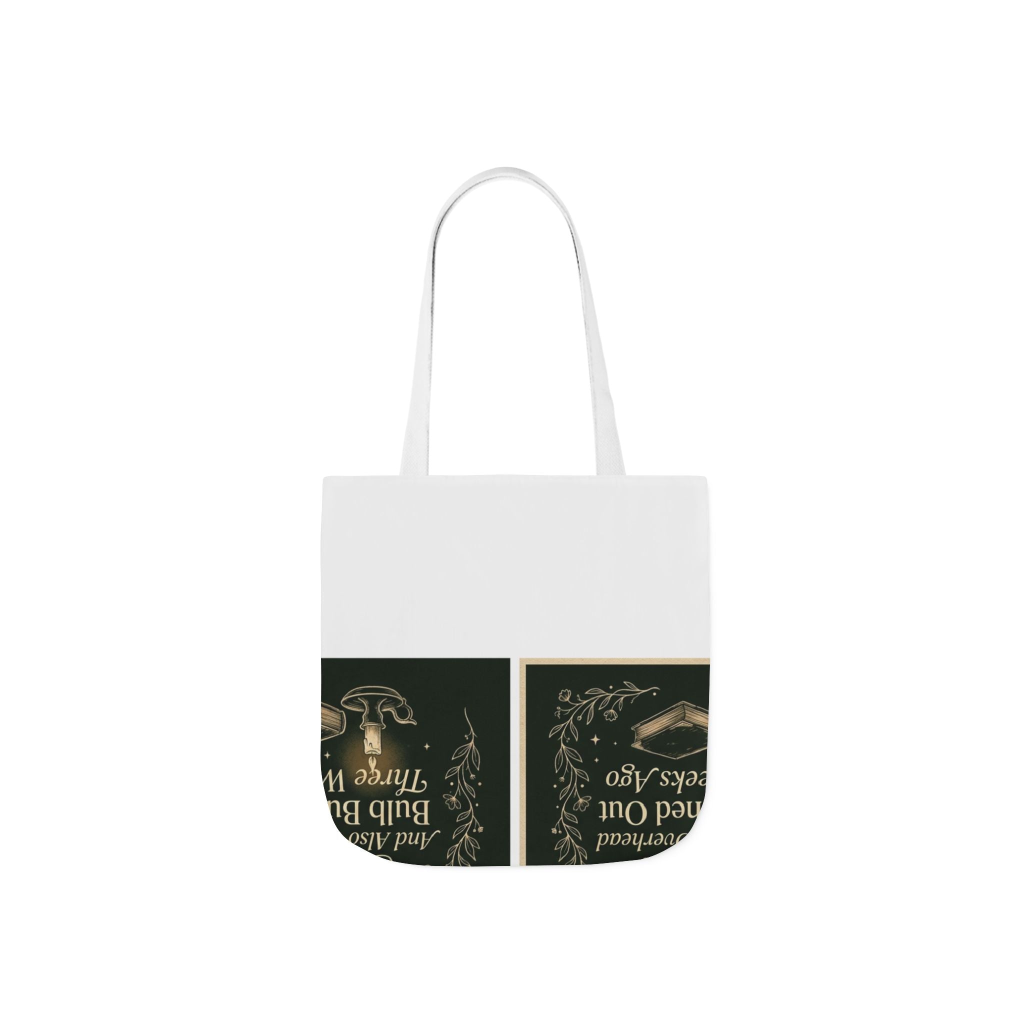Cottagecore Tote Bag – She Reads By Candlelight Quote Can...
