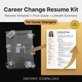 Career Change Resume Template — Pivot Guide & LinkedIn Summary Included
