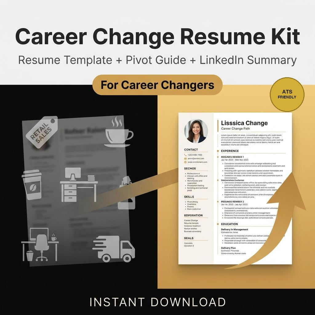 Career Change Resume Template — Pivot Guide & LinkedIn Summary Included