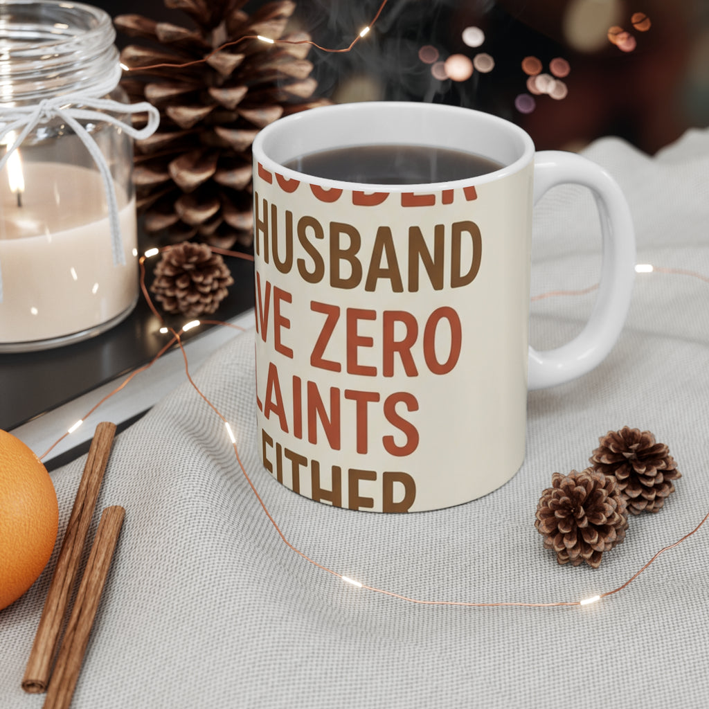 Funny Frenchie Mug - Snores Louder Than My Husband Mug