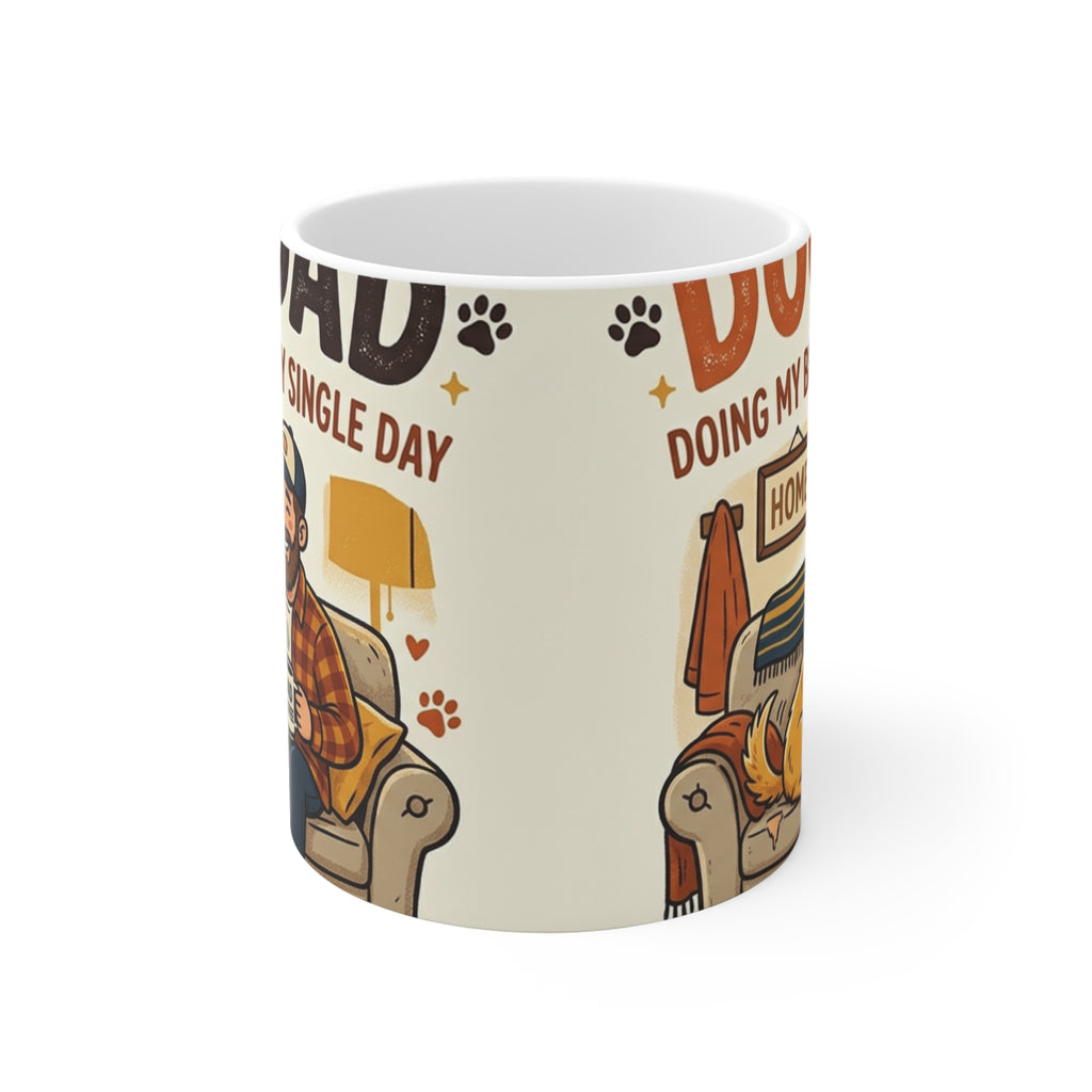 Dog Dad Mug: Ceramic Coffee Mug for Father's Day Gift