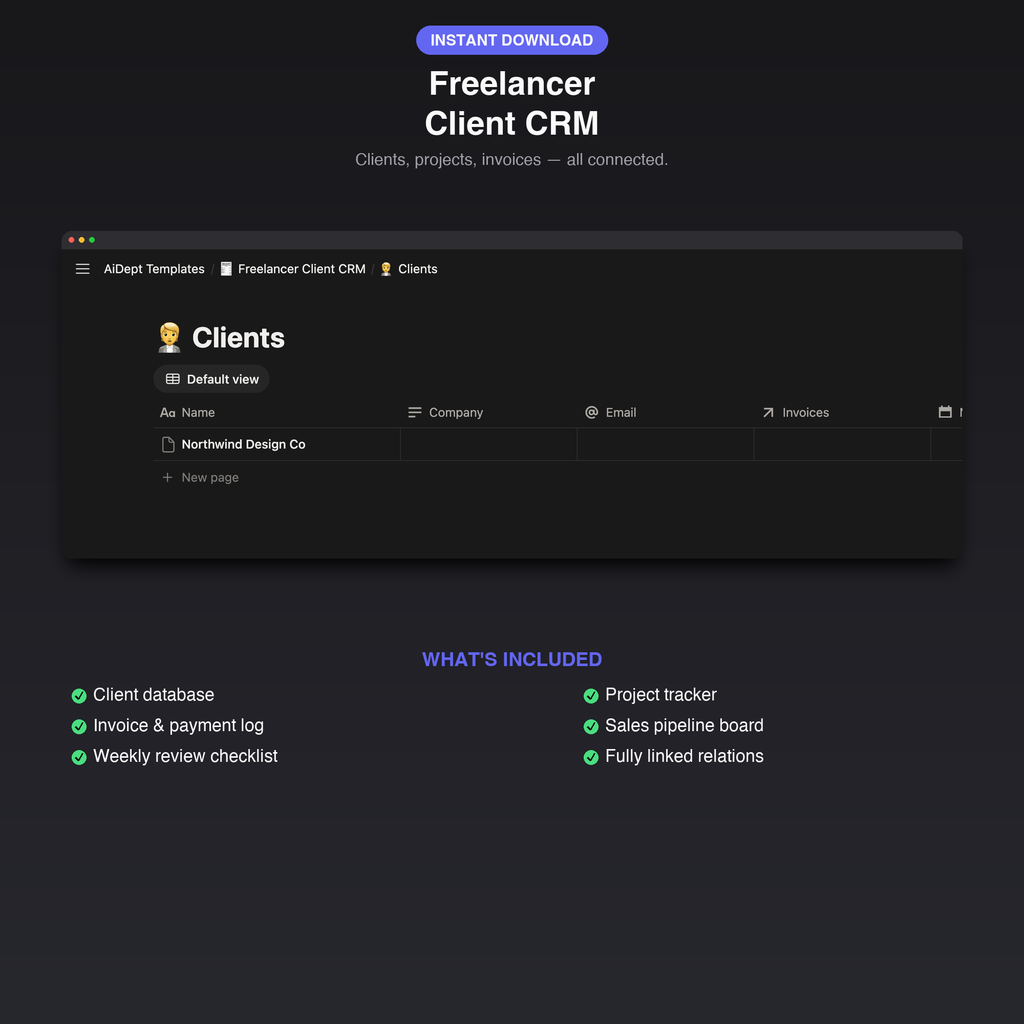 Notion CRM for Solopreneurs — Pipeline Management Without the $99/Month SaaS