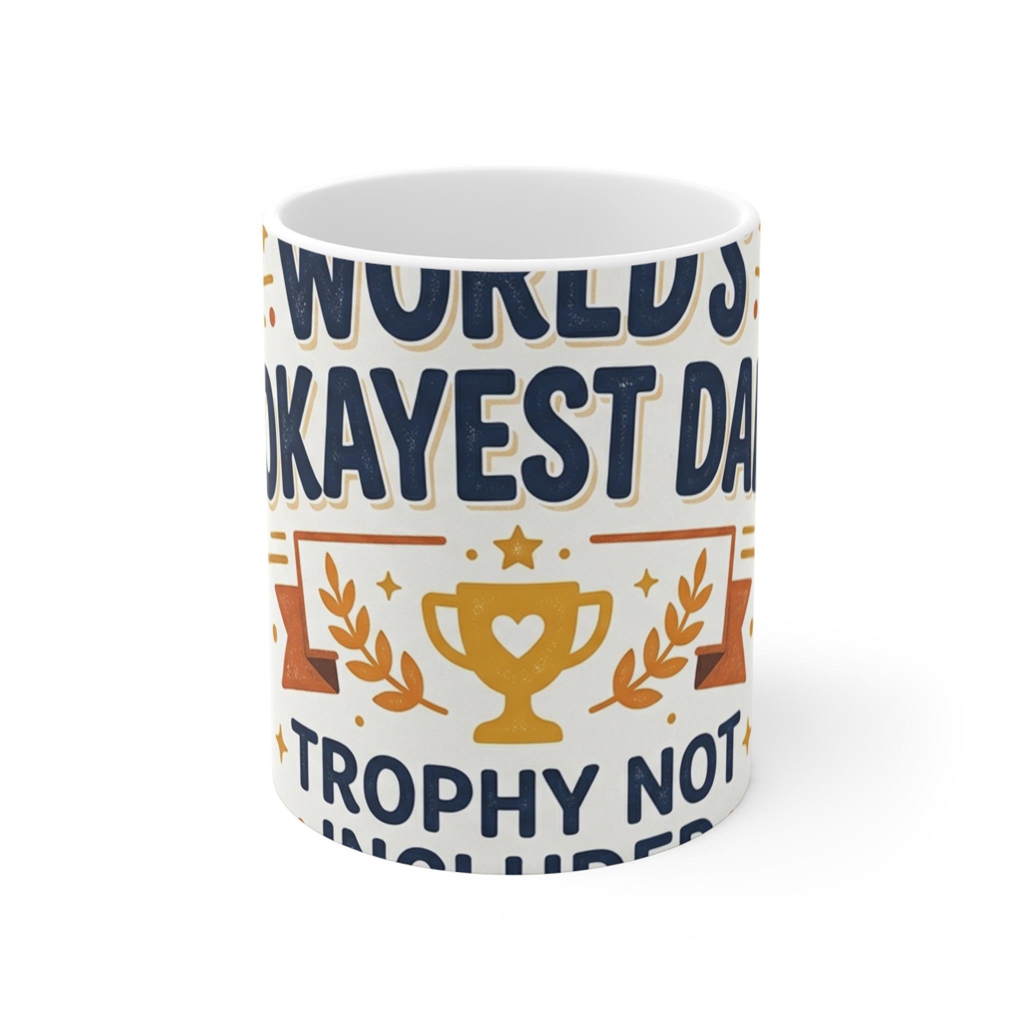 World's Okayest Dad Mug - 11oz Ceramic Gift for Father's Day