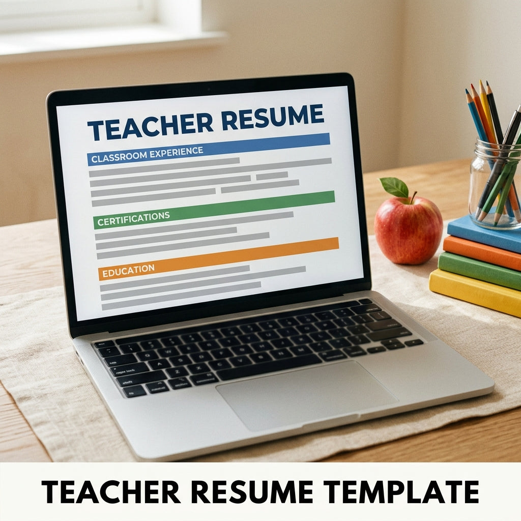 Teacher Resume Template — New Educator ATS Friendly