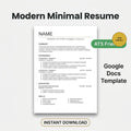 Modern Minimal Resume Template — Clean ATS-Friendly Design