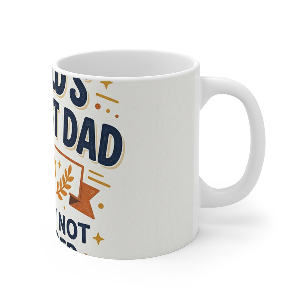 World's Okayest Dad Mug - 11oz Ceramic Gift for Father's Day