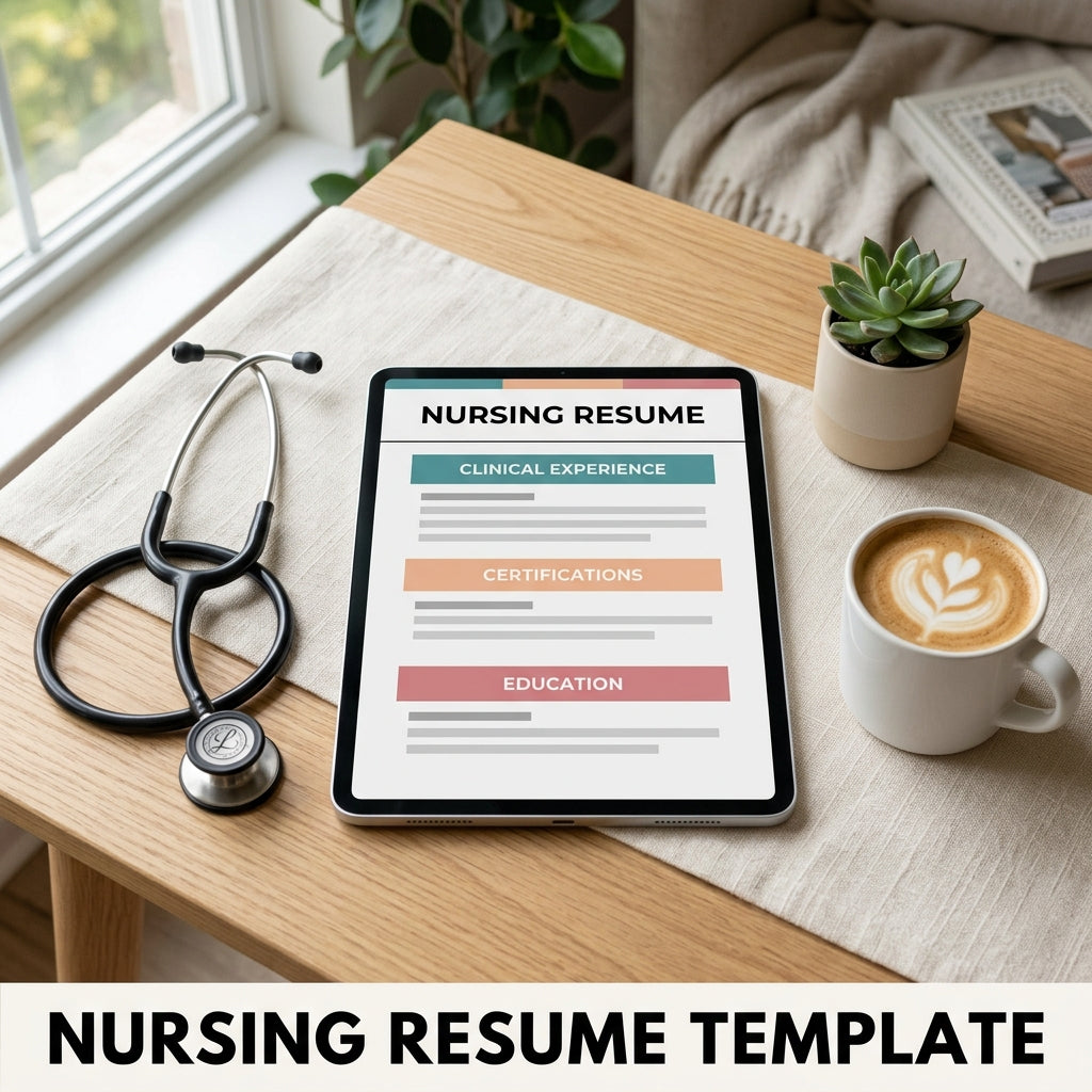 Nursing Resume Template — RN, BSN, New Grad ATS Friendly