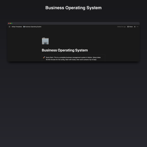 Business Operating System — Complete Notion Business Workspace