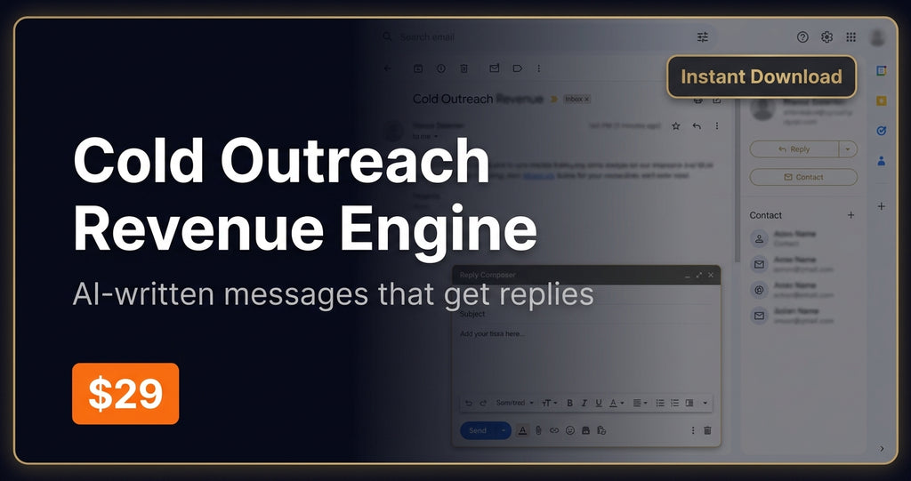 AI Cold Outreach Email Pack — 75 Templates That Book Meetings Without Feeling Spammy