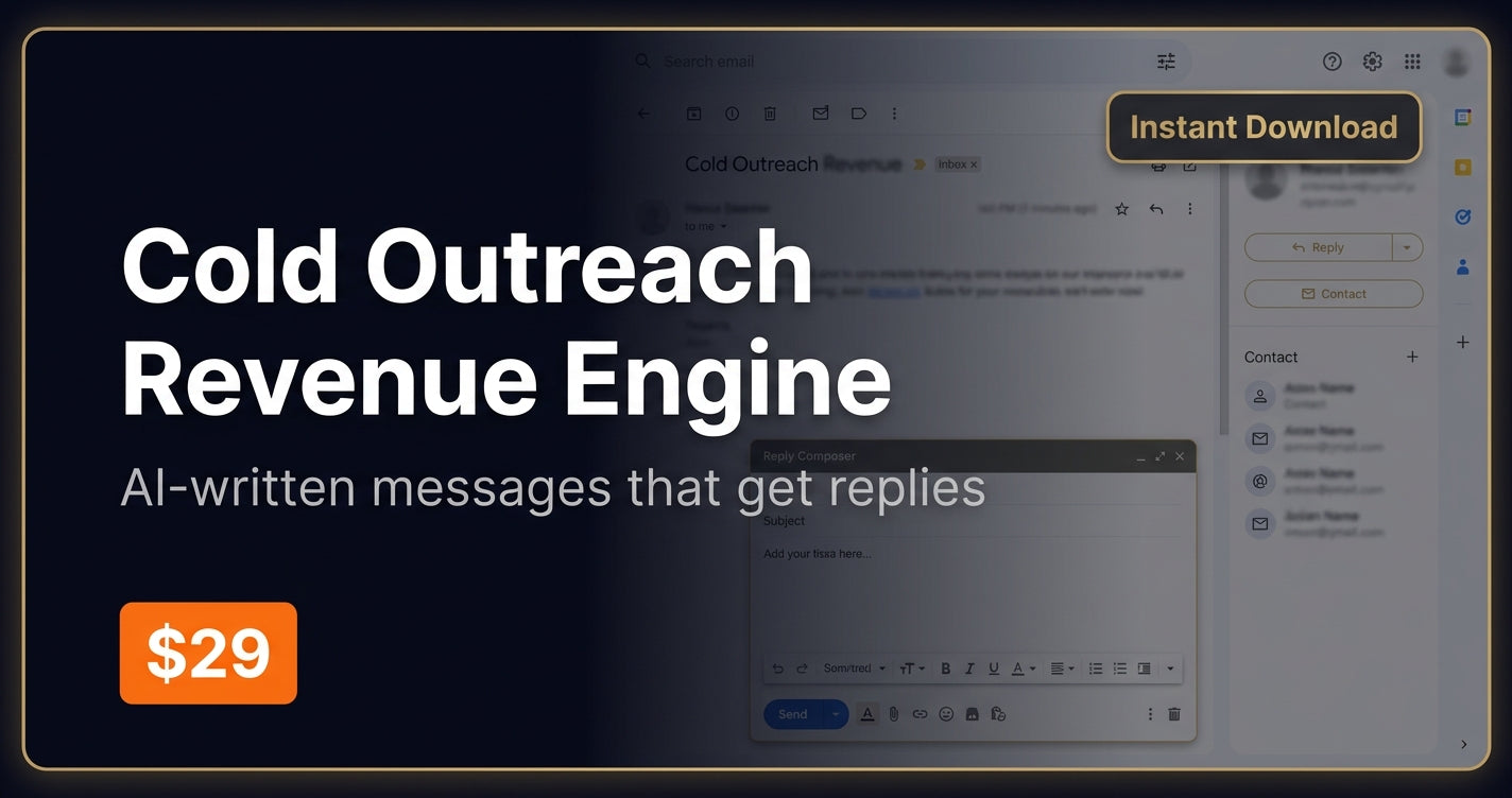 AI Cold Outreach Email Pack — 75 Templates That Book Meetings Without Feeling Spammy