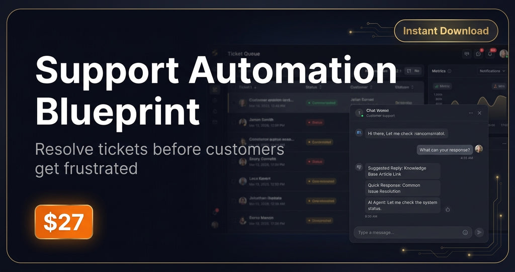 AI Customer Support Chatbot Blueprint — Handle 80% of Support Tickets Without a Human