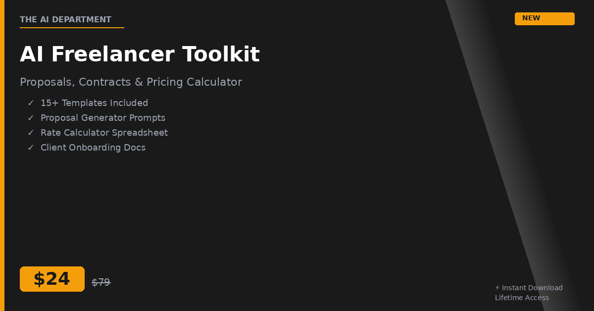 AI Freelancer Toolkit — Proposals, Contracts, Pricing Calculator & More