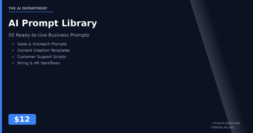 AI Prompt Library for Small Business Owners — 500 Prompts That Replace Your Marketing Team