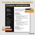 Creative Resume Template — Two-Column Designer Resume (Portfolio-Ready)