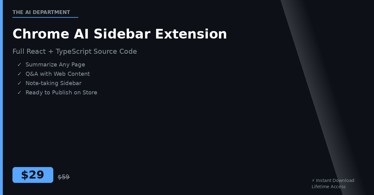 Chrome AI Sidebar Extension — Full Source Code (React + TypeScript)