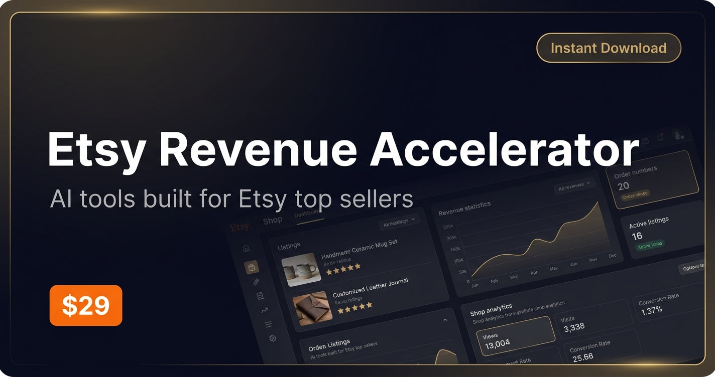 AI Toolkit for Etsy Sellers — Dominate Search, Write Listings That Convert, and Scale Without Burnout