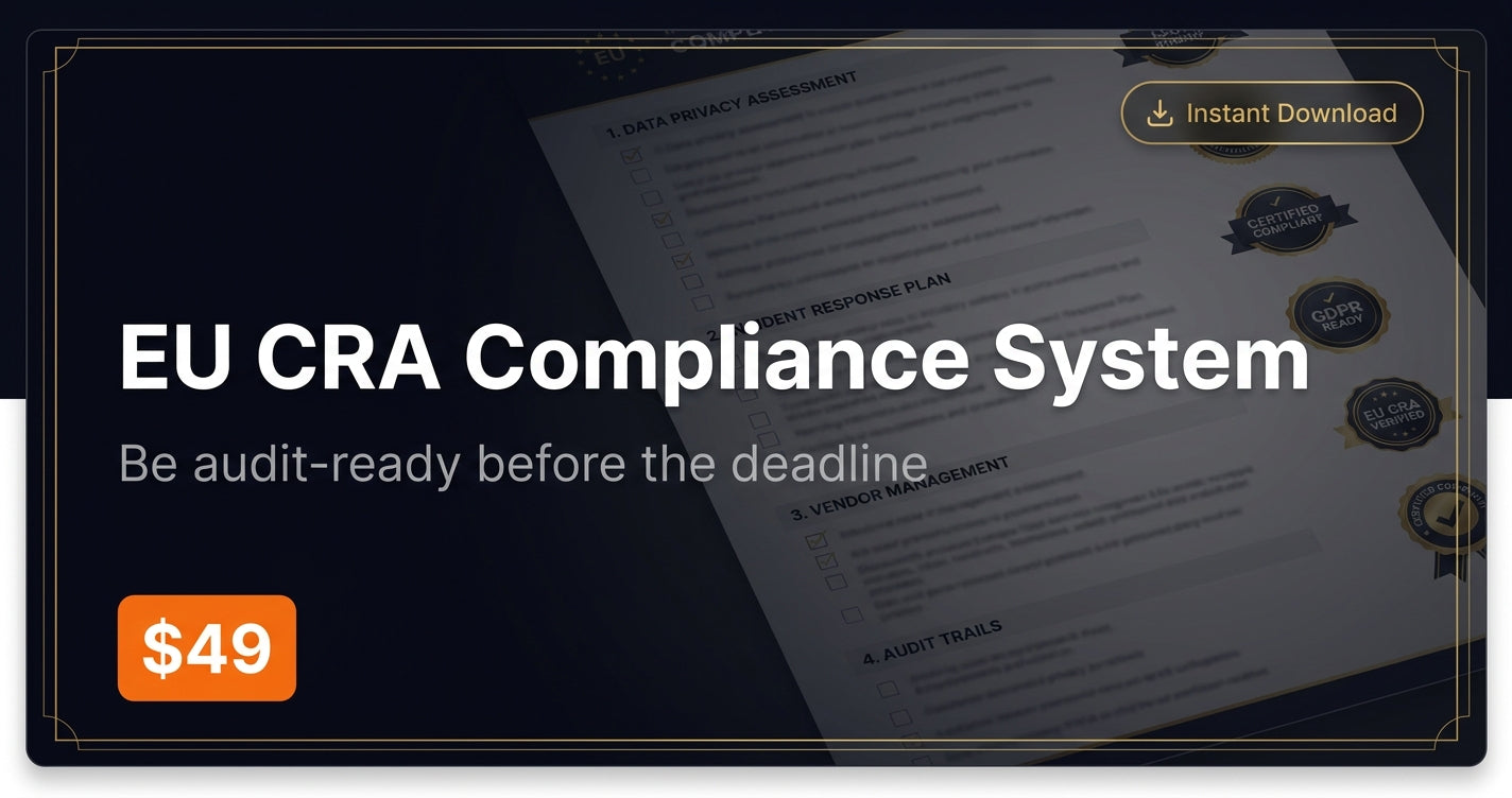 EU Cyber Resilience Act Compliance Guide — Skip $8,000 in Consultant Fees