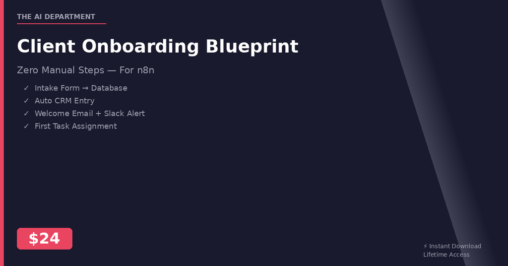 Client Onboarding Automation Blueprint — First Impressions That Run Themselves