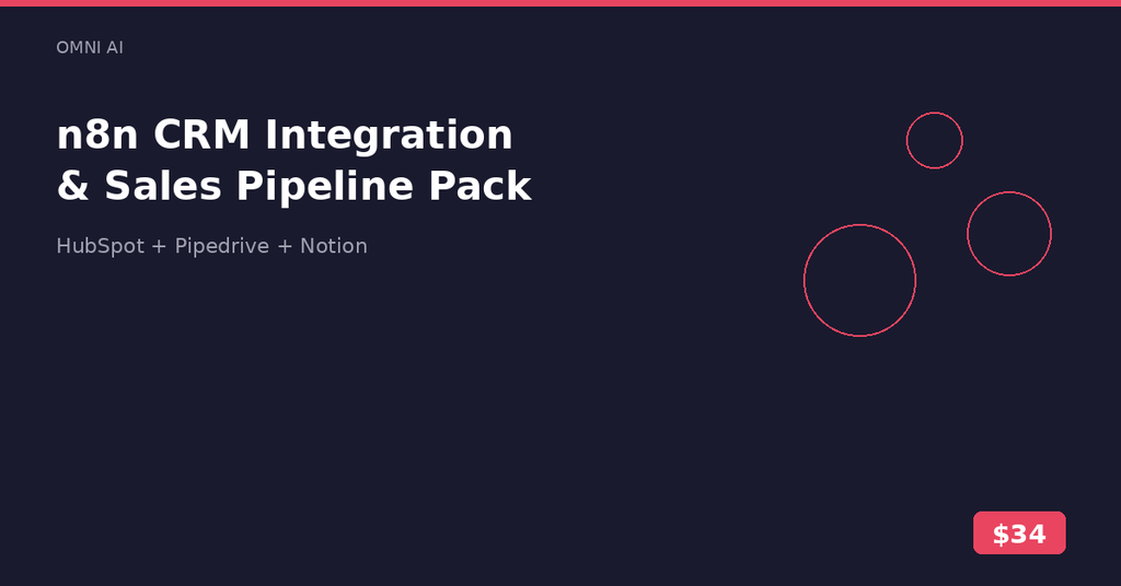 n8n CRM Integration & Sales Pipeline Pack
