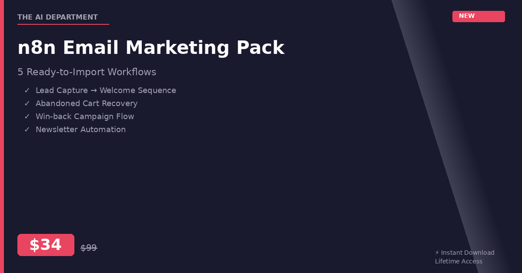 n8n Email Marketing Automation Pack — Set-and-Forget Campaigns