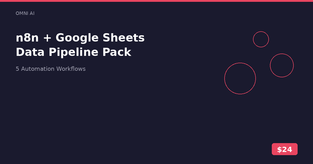 n8n + Google Sheets Data Pipeline Pack