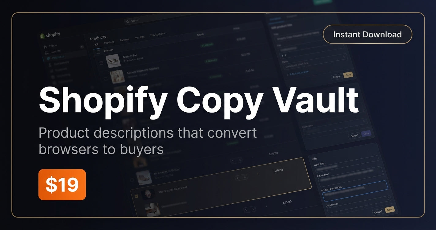 Shopify AI Product Description Pack — 150 Prompts That Sell While You Sleep
